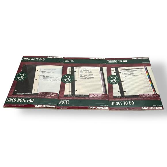 Day Runner BUNDLE Lined Note Pad Notes Things To Do - Picture 1 of 2